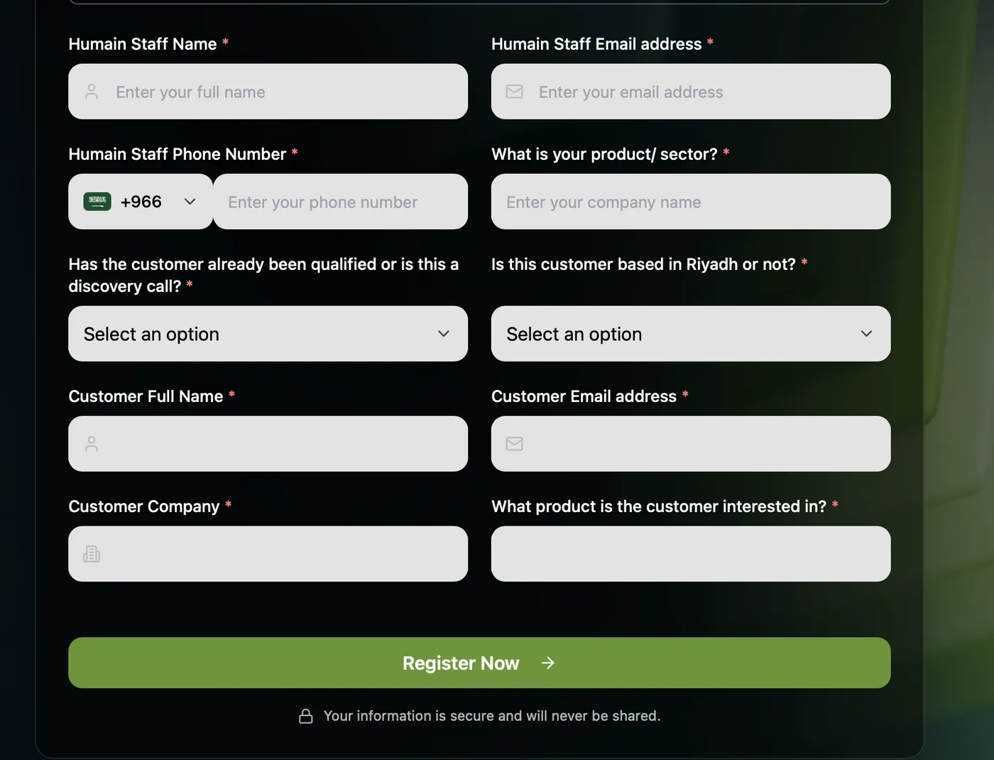 Qualification at the Point of Booking