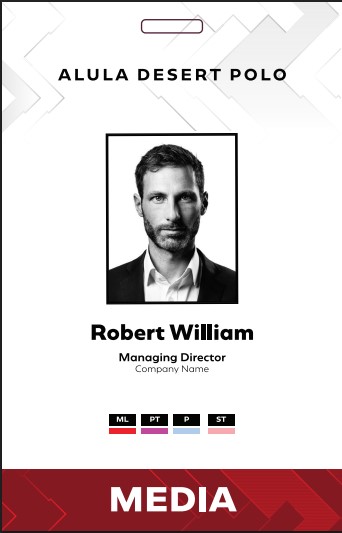 StampIQ event badge samples — printed event credentials Saudi Arabia